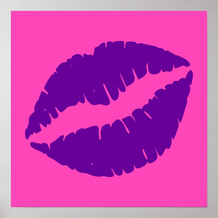 Pink and Purple Lips Posters