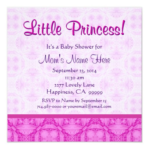 Pink And Purple Baby Shower Invitations 7