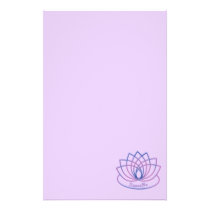 Pink and Purple  Lotus Flower Stationery