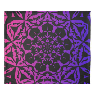 Pink and purple Mandala flower Duvet Cover