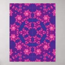 Pink and Purple Mandela Round Snowflakes