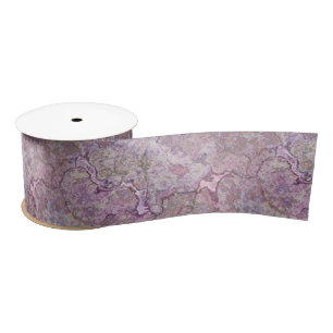 Pink and Purple Marble  Satin Ribbon