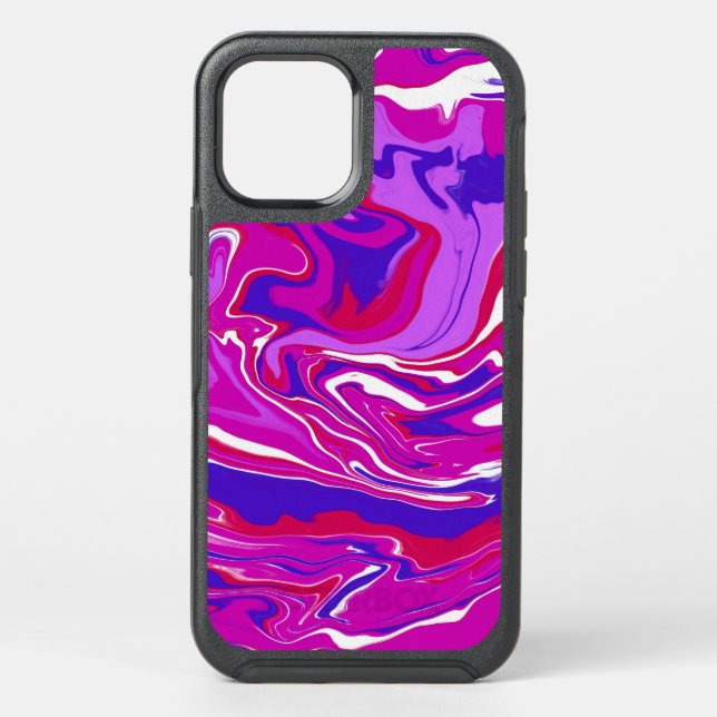 Pink and Purple Marble Swirls   Otterbox iPhone Case (Back)