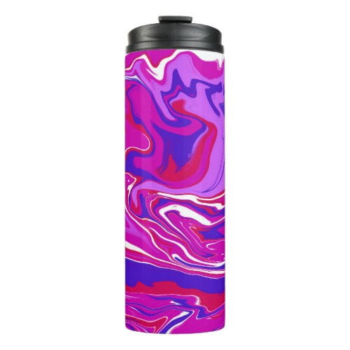 Pink and Purple Marble Swirls   Thermal Tumbler