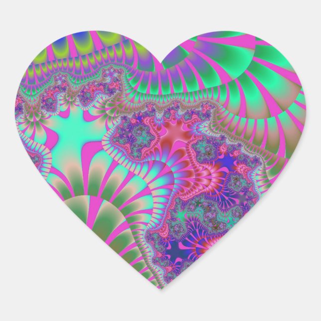 Pink and Purple Melt Heart Sticker (Front)