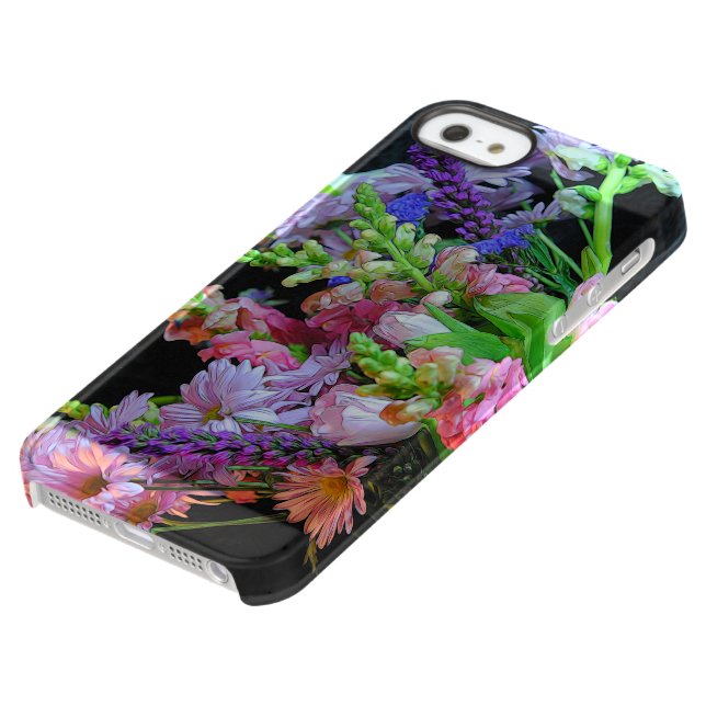Pink and Purple Mixed Flowers Uncommon iPhone Case (Bottom)
