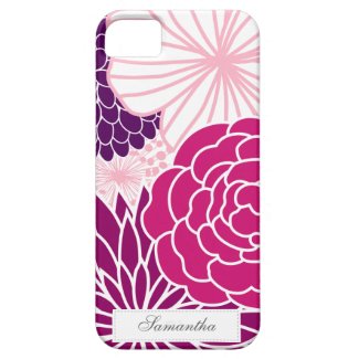 Pink and Purple Mod Floral iPhone 5 Covers