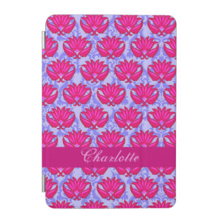 Pink and Purple Modern Damask Name Personalized iPad Mini Cover
