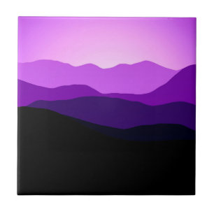 Pink and Purple Modern Sunset Tile