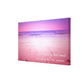 Pink and Purple Ocean Sunset with quote Canvas Print | Zazzle