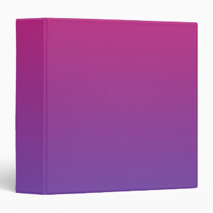 Pink and Purple Ombre Pattern 3 Ring Binder