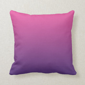 “Pink And Purple Ombre” Throw Pillow