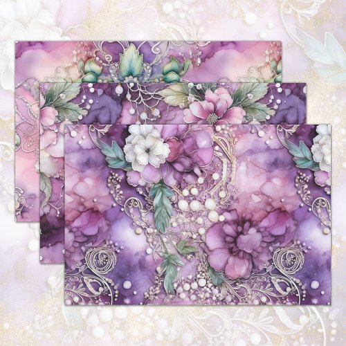 PINK AND PURPLE ORNATE ENCHANTING DECORATIVE PAPER
