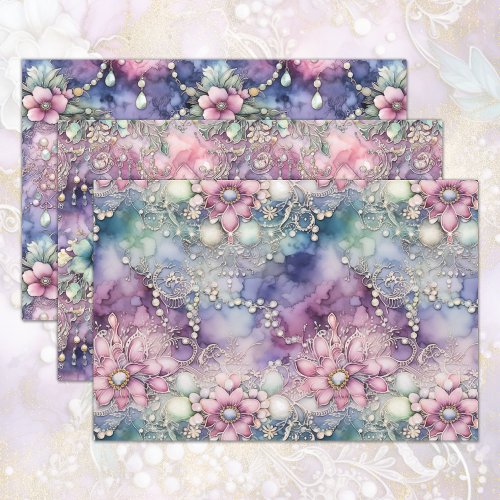 PINK AND PURPLE ORNATE ENCHANTING DECORATIVE PAPER