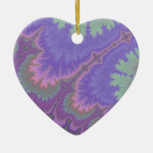 Pink And Purple Paisley Ceramic Ornament