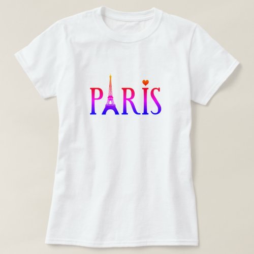 Pink and Purple Paris T_Shirt