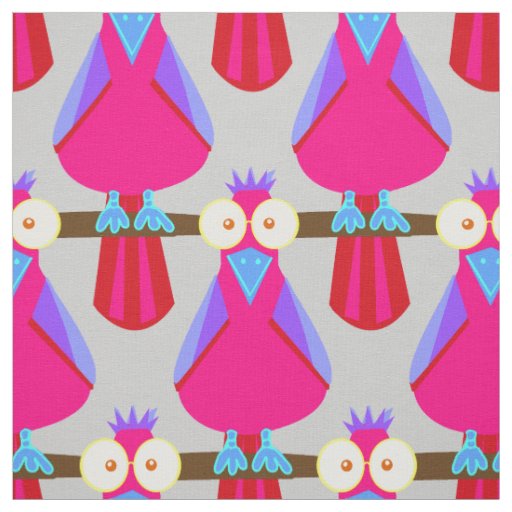 Pink and purple parrots fabric
