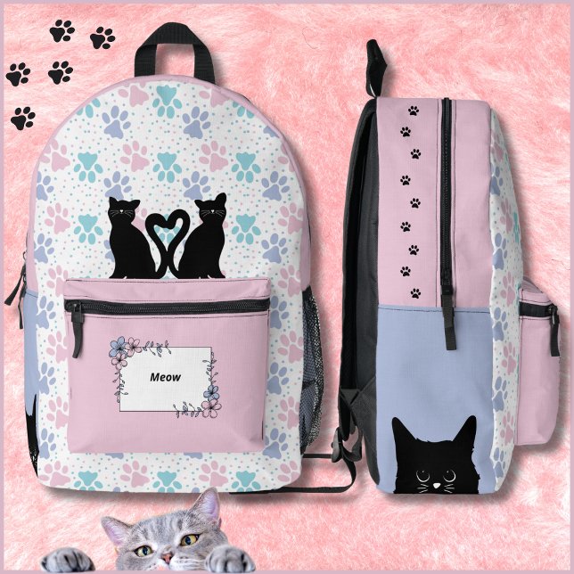 Pink and Purple Pastel Dreams Cat Backpack (Pastel Dreams Cat Backpack)