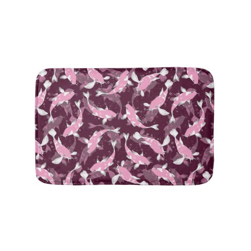 Pink and Purple Pattern _ Koi Fish Bath Mat