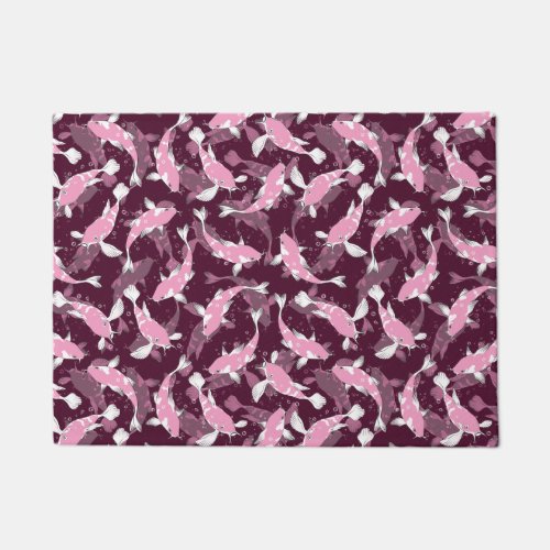 Pink and Purple Pattern _ Koi Fish Doormat