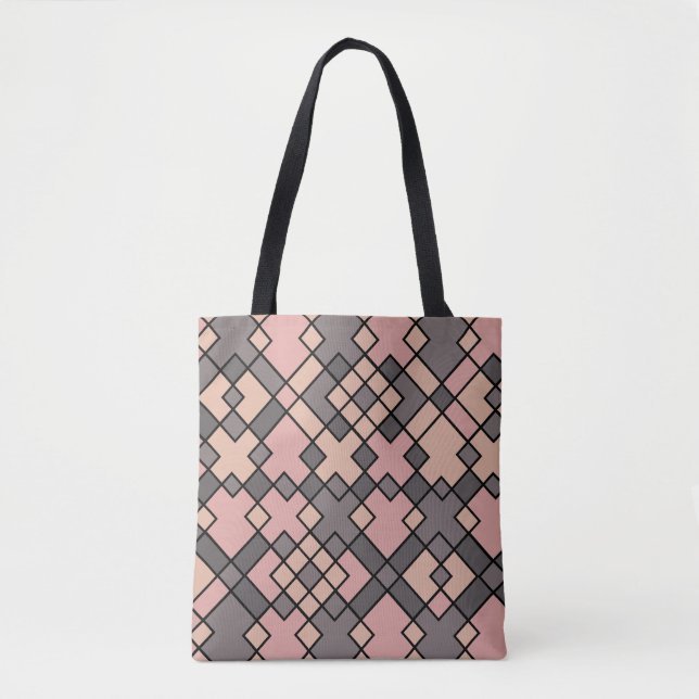pink and purple pattern tote bag (Front)