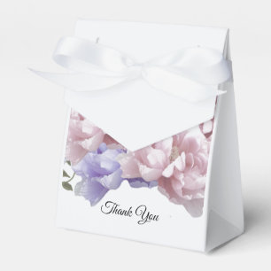 Pink and Purple Peonies Favor Box