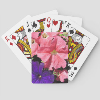 Pink and Purple Petunias Poker Cards