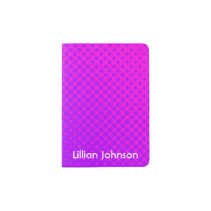 Pink and Purple Polka Dot Passport Holder