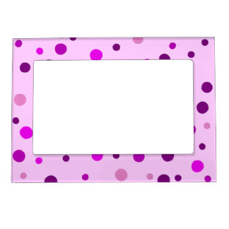 Pink and Purple Polka Dots on Pink Magnetic Frames
