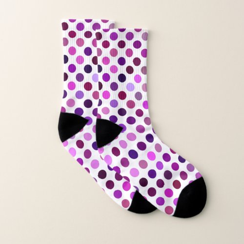 Pink and Purple Polka Dots Socks
