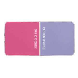 Pink and Purple Pong Table