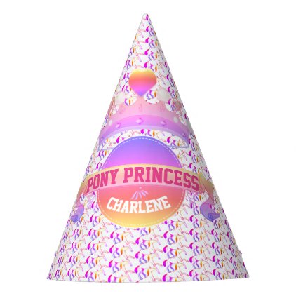 Pink and Purple Pony Princess Party Hat