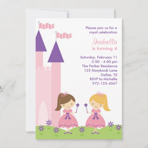 Pink and Purple Princess Invitation