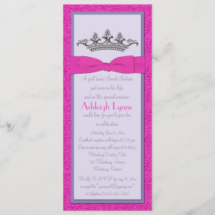 Pink and Purple Princess Sweet Sixteen Invitation