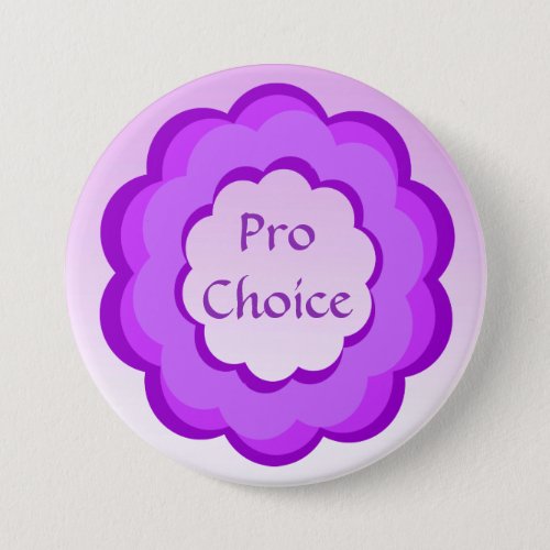 Pink and Purple Pro Choice Button