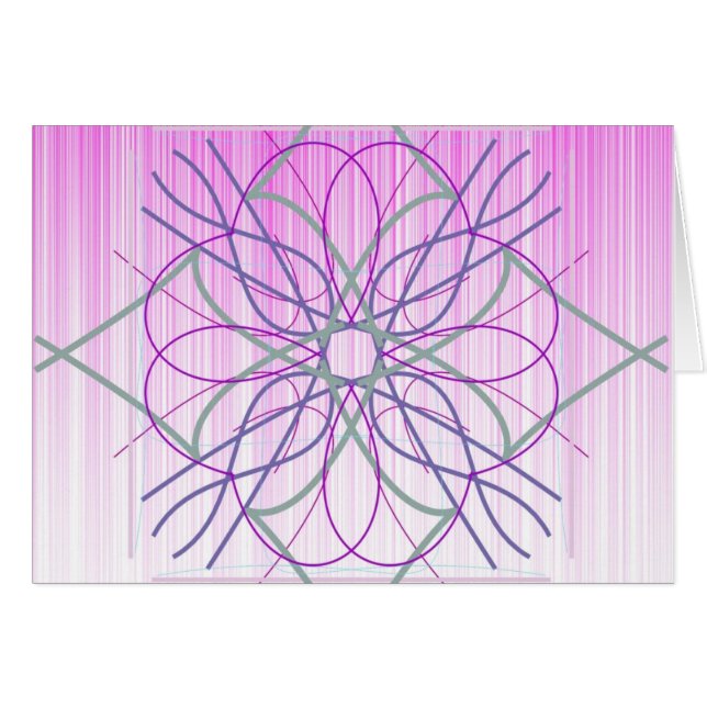 Pink And Purple Random Design Cards (Front Horizontal)
