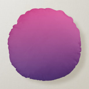 Pink And Purple Round Pillow