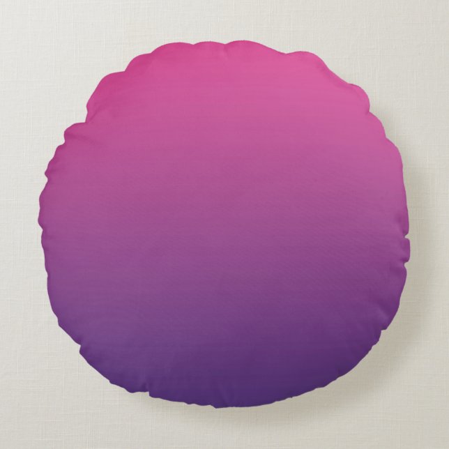 Pink And Purple Round Pillow (Front)