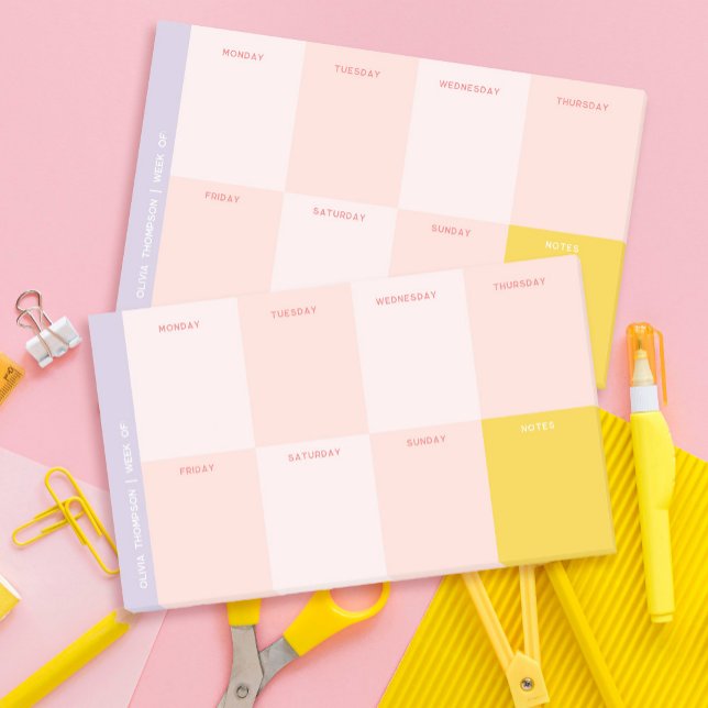 Pink and Purple School Weekly Planner Post-it Notes (Creator Uploaded)