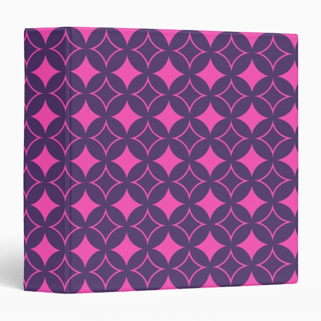 Pink and purple shippo 3 ring binder (Front/Spine)