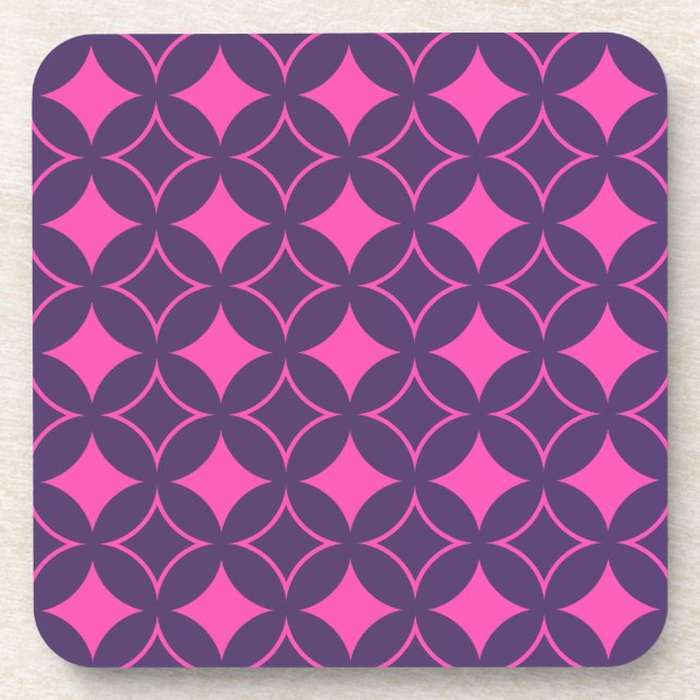 Pink and purple shippo beverage coaster (Front)