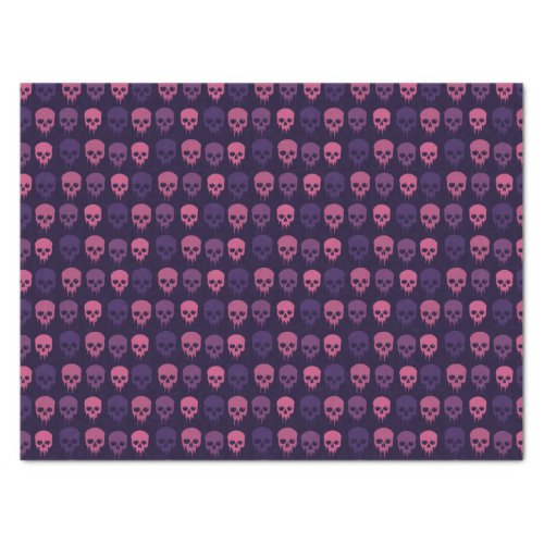 Pink and Purple Skull Print Tissue Paper