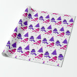 Pink and Purple Snowman Christmas Tree Gift Wrap<br><div class="desc">Christmas Gift Wrapping Paper featuring a jolly snowman pattern in pink and purple hats and scarves,  Christmas trees and stars. Perfect festive wrapping paper for any Christmas Gift! See more in the Krimbles Christmas Store.</div>