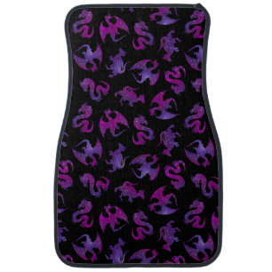 Pink and Purple Space Dragons Car Floor Mat