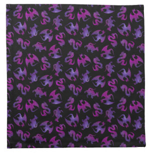 Pink and Purple Space Dragons Cloth Napkin