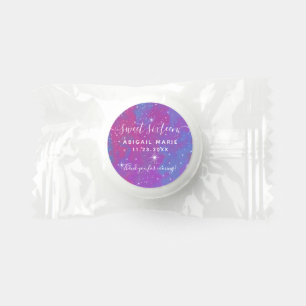 Pink and Purple Sparkle Sweet Sixteen Birthday Life Saver® Mints
