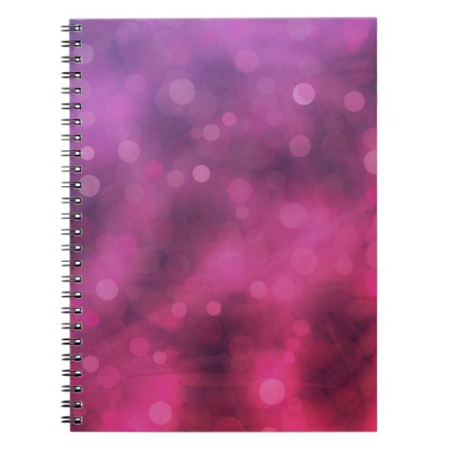 Pink and Purple Sparkling Lights Bokeh Pattern Notebook
