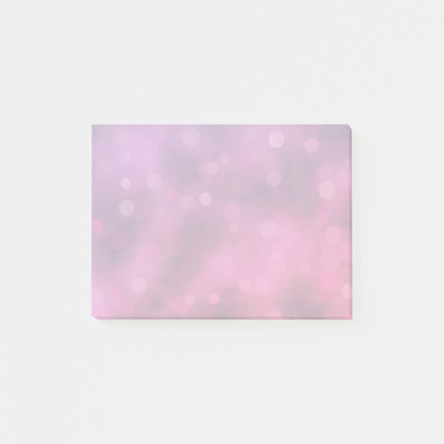 Pink and Purple Sparkling Lights Bokeh Pattern Post-it Notes (Front)