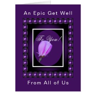 Pink and Purple Spring Blossom Get Well Card