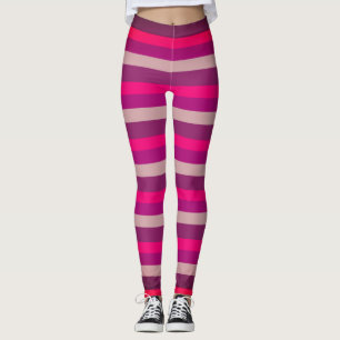 Pink and Purple Stripes leggings